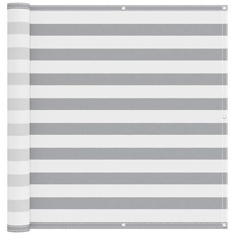 Schermo da balcone Grigio chiaro e bianco 110 x 400 cm - Foto 1