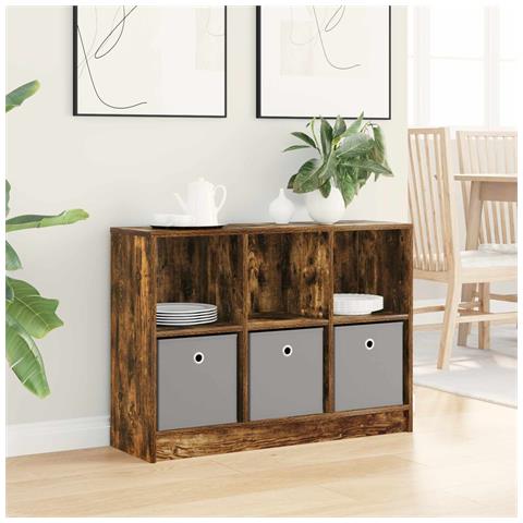 Credenza con cassetto Rovere fumé 88,5 x 27,5 x 63,5 cm - Foto 2