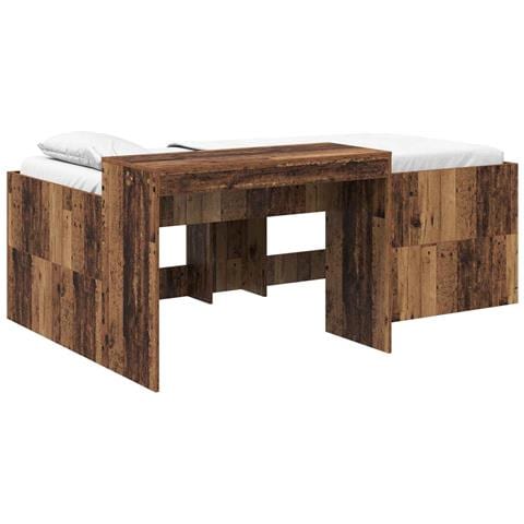 Letto alto per bambini con scrivania Legno antico 98.5 x 200 cm - Foto 1