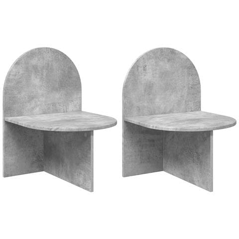 Comodino 2 pcs Grigio Cemento 48 x 49 x 65 cm - Foto 1