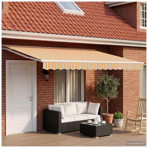 Cornice per Tenda Manuale con LED 4 × 3,5 m - Foto 2