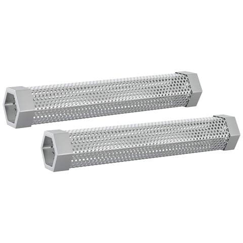 Tubo affumicatore 2 pz 5 x 5 x 30 cm Acciaio Inox 304 Argento - Foto 1