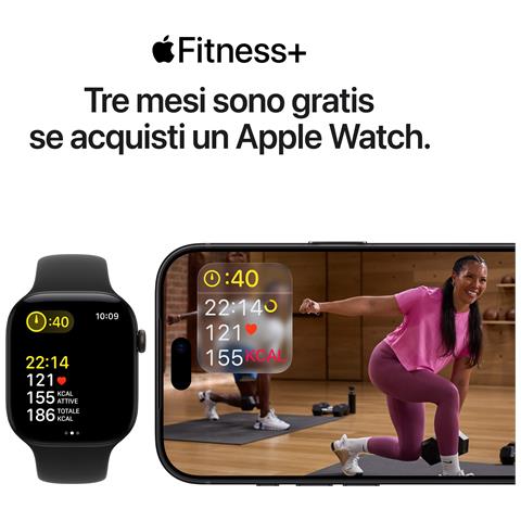 Watch Series 12 GPS, cassa 46 mm in alluminio nero con cinturino Sport nero - S /M - Foto 9