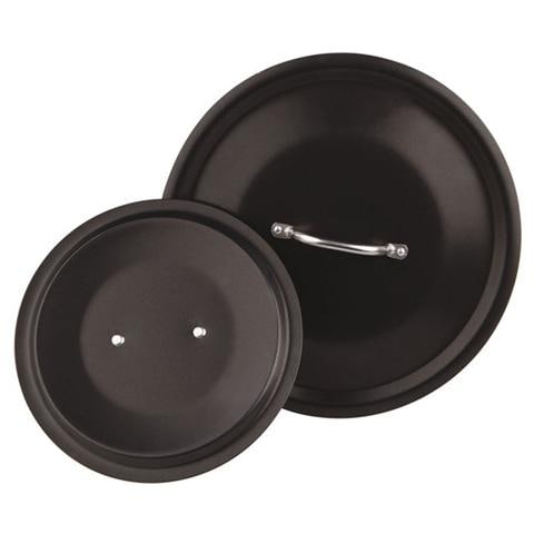 Coperchio con Manico in Acciaio Inox Diametro 24 cm - Linea Al Black 3 mm - Foto 1