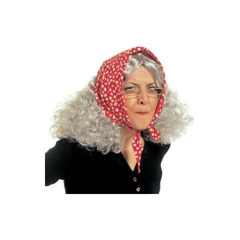 PARRUCCA BEFANA CON FOULARD in sacchetto - Foto 1