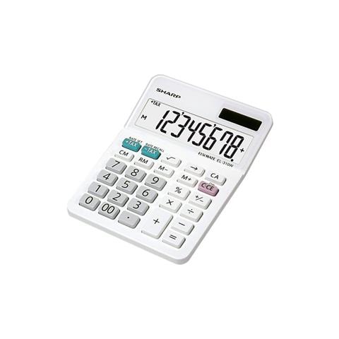 Calcolatrice da Tavolo LCD Colore Bianco - Foto 1