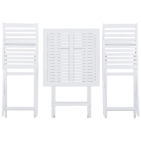 Set Da Giardino In Legno Bianco Con Cuscini Gialli Fiji - Foto 28