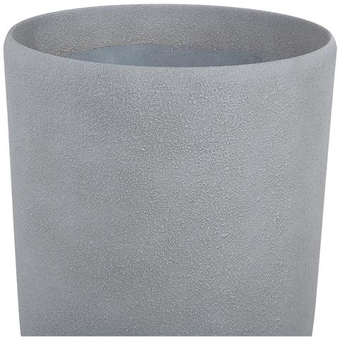 Vaso Da Fiori Moderno Tondo Grigio 31x31x58cm Abdera - Foto 33