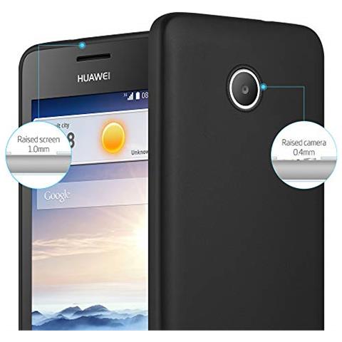 Custodia Compatibile Con Huawei Y330 In Nero Metallico - Coperchio Protettivo In Silicone Tpu Flessibile - Foto 2
