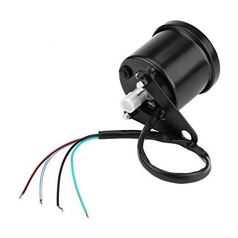 Calibro 66 Millimetri Universale Digital Led Tachimetro Tachimetro Fuel Oil Level Meter Nero - Foto 2