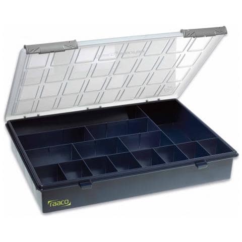 415407 Cassetta degli attrezzi Scatola per minuteria Plastica Blu, Trasparente - Foto 1