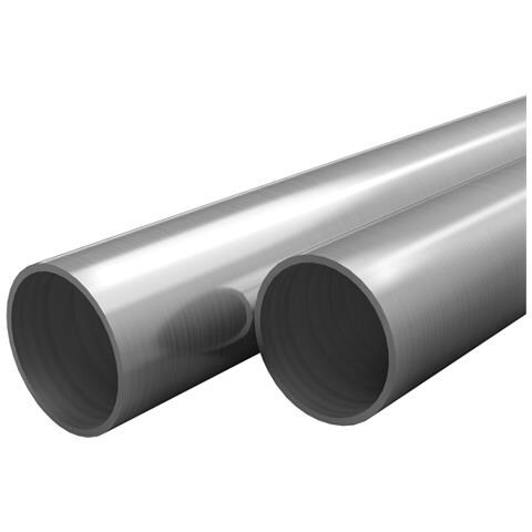 Tubi in Acciaio Inossidabile Rotondi 2 pz V2A 2m Ø48x1,8mm - Foto 1