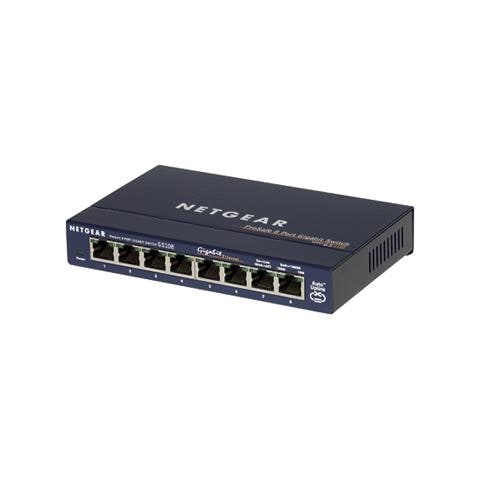 GS108, No gestito, 1000BASE-T, 100BASE-TX, 10BASE-T, 4000 Entrate, 1 Gbit / s, Ethernet, Fast Ethernet, Gigabit Ethernet, IEEE 802.3i, IEEE 802.3u, IEEE 802.3ab - Foto 1