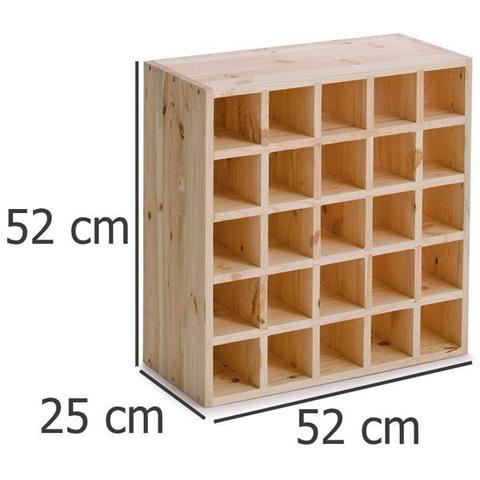 Portabottiglie In Legno, 25 Bottiglie, - Foto 5