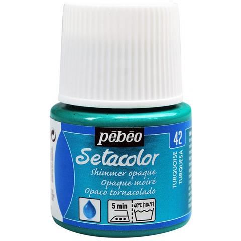 Pittura Tessile Setacolor Effetto Metallico Opaco - Turchese - 45 Ml - Foto 1