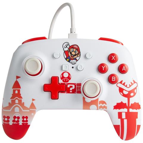 Enhanced Wired Controller For Nintendo Switch - Mario Red /white (323297) - Foto 1