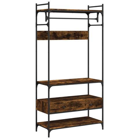 Armadio Cassetti Rovere Fumo 89x39x184,5 Cm Legno Multistrato - Foto 2