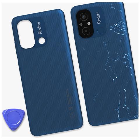 Vetro Posteriore Redmi 12c Originale Service Pack, Blu Scuro - Foto 4