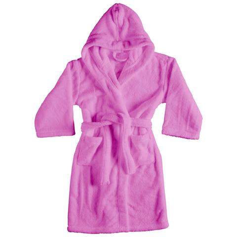 Accappatoio Con Cappuccio In Morbida Spugna Mod. Sophie Tinta Unita Vari Colori S Fucsia - Foto 1
