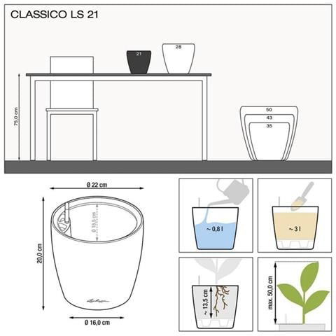 Fioriera Tavolo Classico Ls 21 All-in-one Carbone Metallizzato - Foto 5