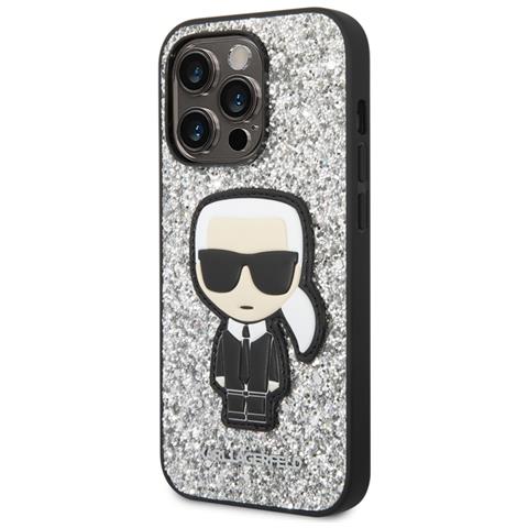 Cover Per Iphone 14 Pro Glitter Flakes Ikonik, Argento - Foto 1