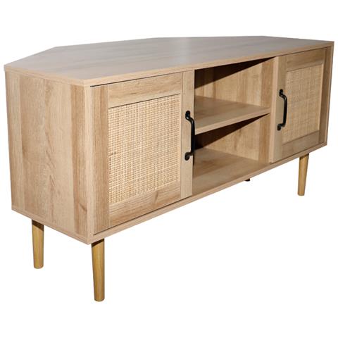 Credenza In Legno Artic Con Ante Effetto Canne E Nicchie - Foto 2