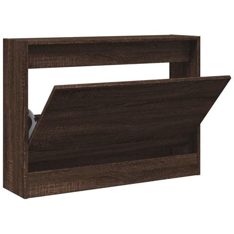 Scarpiera Rovere Marrone 80x21x57 Cm In Legno Multistrato - Foto 1