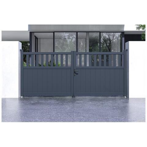 Cancello Battente 3,4m Santis Alt. 140cm Alluminio + Motorizzazione Ranger B150 - Foto 2