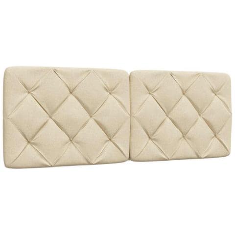 Cuscino Testiera Crema 120 Cm In Tessuto - Foto 1