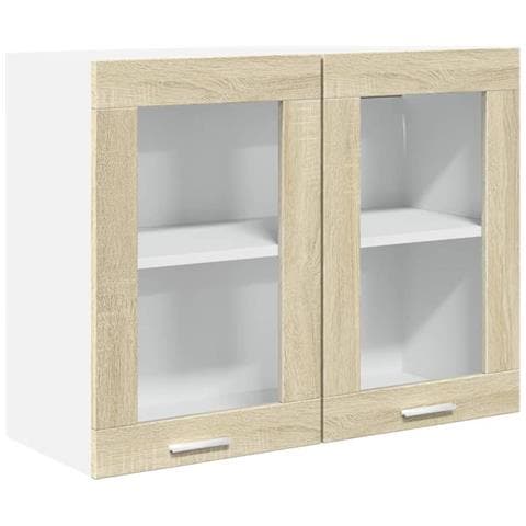 Set di Mobili Porta TV 4 pz Rovere Sonoma in Truciolato - Foto 2