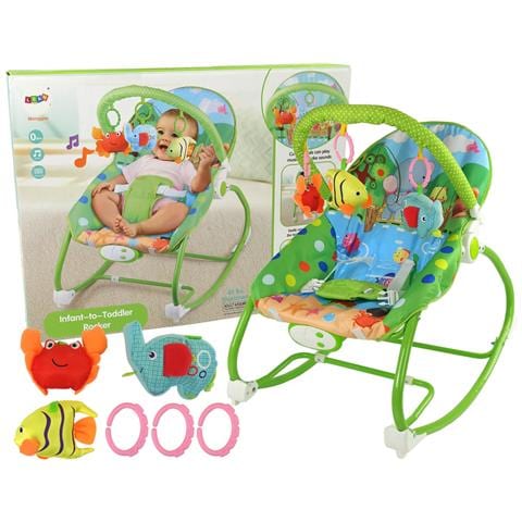 Schommelstoel 2in1 Groene Geluiden Trillingen - Foto 1