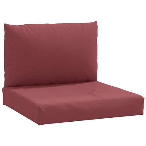 Cuscini Per Pallet 2 Pz Rosso Vino Mélange In Tessuto - Foto 1