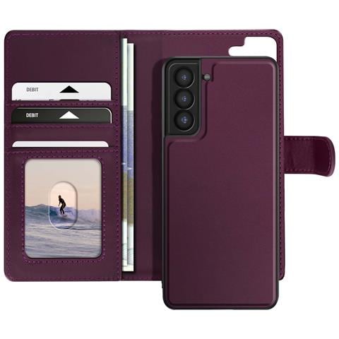 Custodia Per Samsung Galaxy S21 Con Cover Rimovibile, Viola - Foto 1