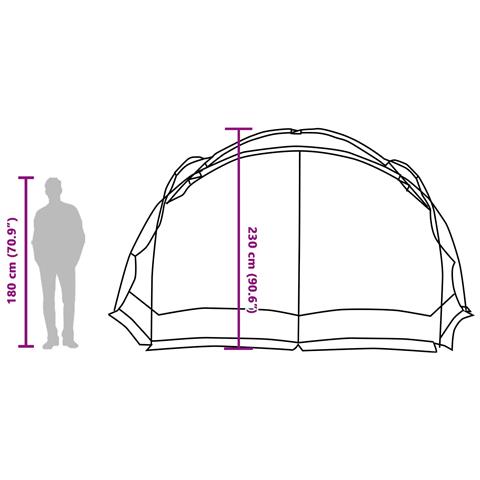 Rete per zanzare da campeggio con porte Blu per 10 persone Impermeabile - Foto 6