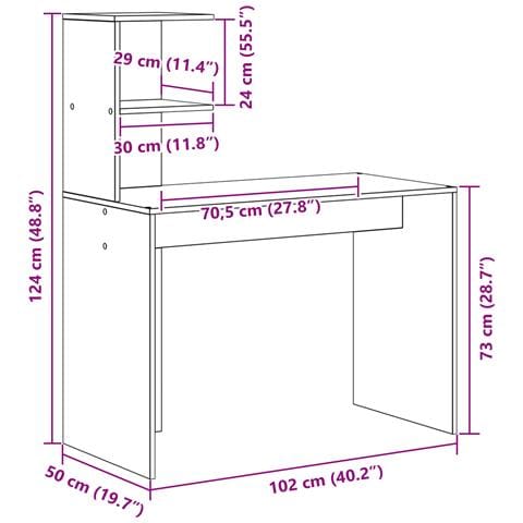 Scrivania in Rovere di Sonoma rovere di Sonoma Truciolare Standard - Foto 9