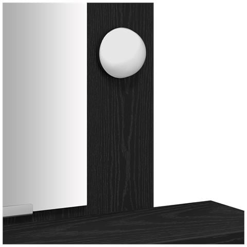 Tavolo da Trucco  con Luci LED Nero Rovere 50x41x140 cm - Foto 9