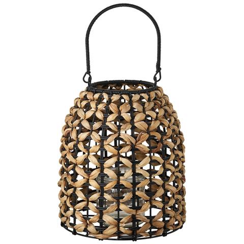 Lanterna Pinto - Marrone - Rattan Sintetico - 24x24x28,5 Cm - Foto 1