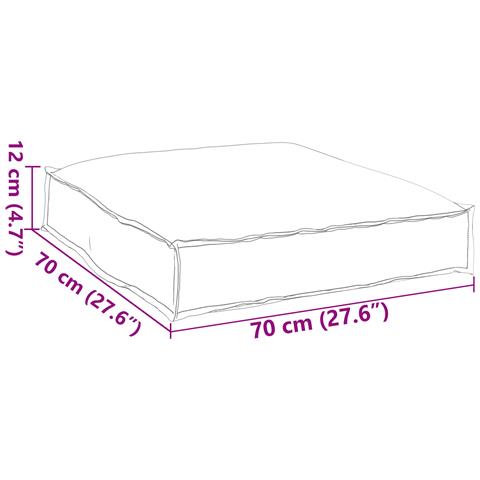 Cuscino per seduta pallet Rosso Vino 70 x 70 x 12 cm - Foto 7