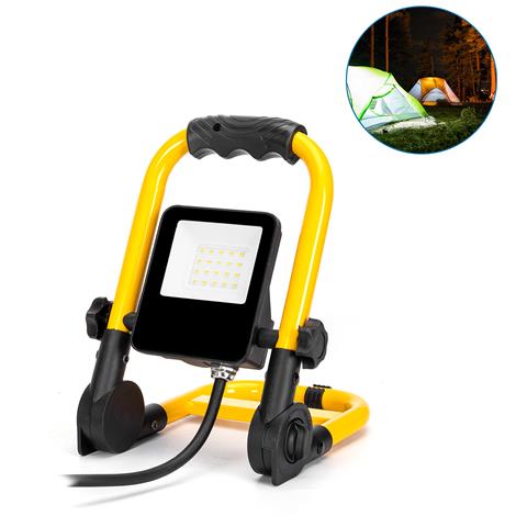 Faretto Da Cantiere Led 10w Pressofuso Ip65 Cavo 1,8 Metri  6500k - Foto 1