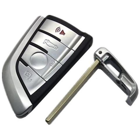Guscio Di Ricambio Per Chiave Auto A 4 Pulsanti Compatibile Con Bmw - Custodia Portachiavi In Abs Argento - Foto 2