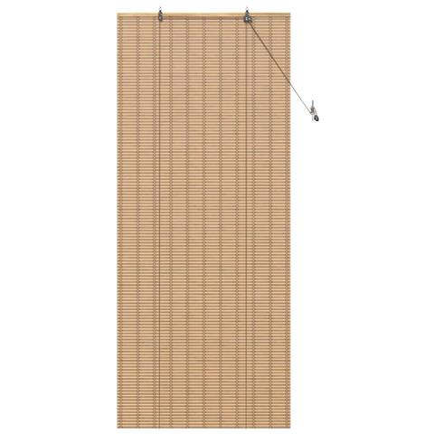 Tenda a rullo con tende Marrone Chiaro 80 x 220 cm Bambù - Foto 1