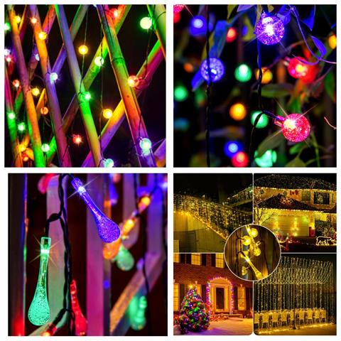 Luci Solari Natalizie A Forma Di Cielo Stellato - Decorazione Per Campeggio E Tenda All'aperto - Foto 2