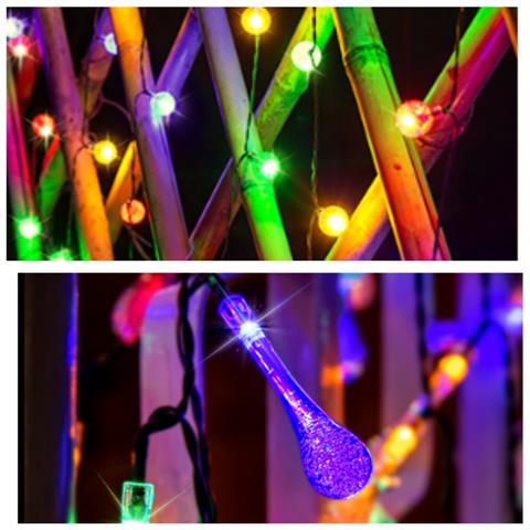 Luci Solari Natalizie A Forma Di Cielo Stellato - Decorazione Per Campeggio E Tenda All'aperto - Foto 3