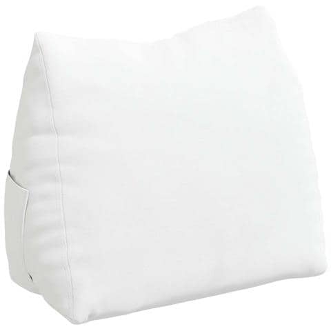 Cuscino per Schiena Bianco 45 x 20 x 35 cm Tessuto - Foto 1