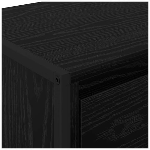 Credenza Rovere Nero 81 x 36 x 150.5 cm Legno multistrato - Foto 9
