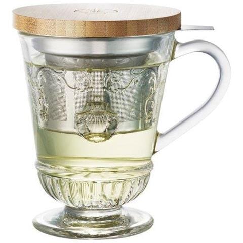 Infusore in vetro Versailles con coperchio in bambù 240 ml - Foto 2