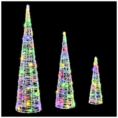 Albero di Natale 3 pcs Multicolore 20 x 20 x 80 cm Acrilico - Foto 2