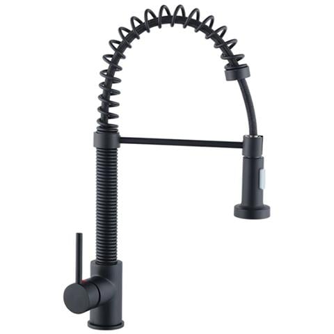 Miscelatore per lavello da cucina, Blackswan, tipo M161.1 con 2 modalità, modello nero, misura 45 cm - Foto 1