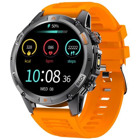 Smartwatch Multifunzionale Con Monitoraggio Frequenza Cardiaca, Pressione Sanguigna E Sonno Compatibile Con L'app Gloryfit Orange - Foto 1