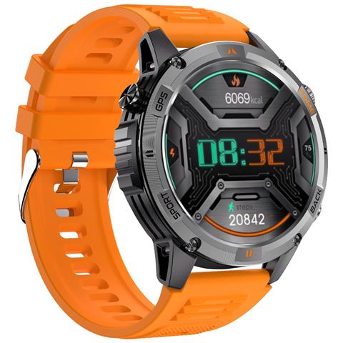 Smartwatch Multifunzionale Con Monitoraggio Frequenza Cardiaca, Pressione Sanguigna E Sonno Compatibile Con L'app Gloryfit Orange - Foto 2
